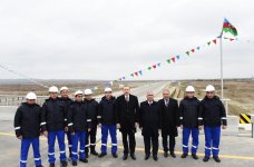 President Aliyev attends opening of Aran-Garahaji section of Mingachevir-Bahramtepe road (PHOTO)