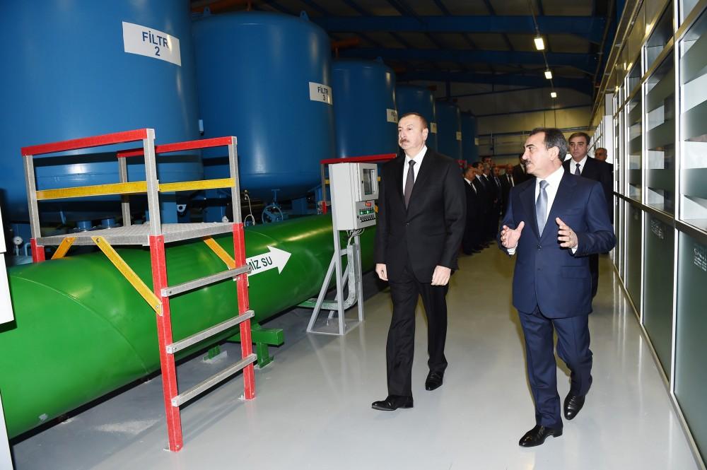President  Aliyev inaugurates drinking water supply system in Mingachavir (PHOTO)