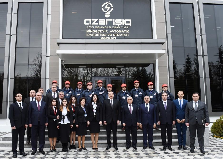President Aliyev inaugurates Center for control, monitoring of Mingachevir Electric Power Distribution Network (PHOTO)