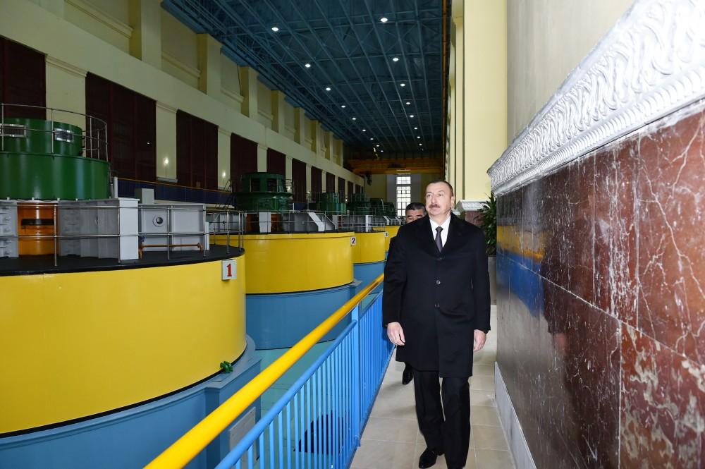 President Aliyev attends commissioning of Mingachevir HPP after overhaul (PHOTO)