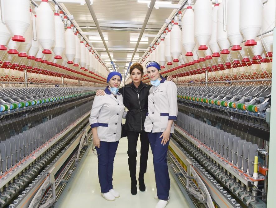 President Aliyev and his spouse attend opening of yarn plants in Mingachevir (PHOTO)