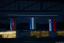 В Баку прошла церемония награждения победителей и призеров первого дня финалов Кубка мира по спортивной гимнастике (ФОТО)