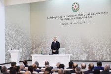 Под председательством Президента Ильхама Алиева в Барде прошло республиканское совещание по развитию хлопководства (ФОТО)