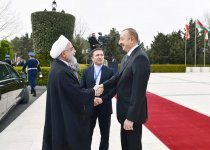 В Баку состоялась церемония официальной встречи Президента Ирана (ФОТО)