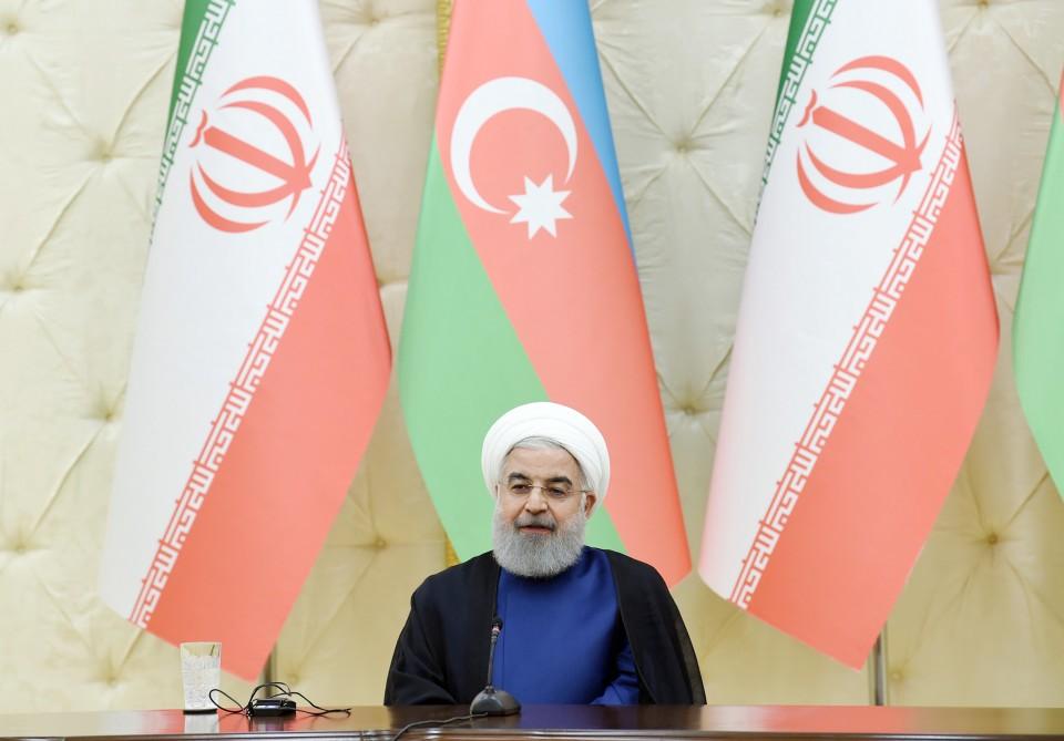 Azerbaijani, Iranian presidents make press statements in Baku (PHOTO)