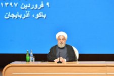Президенты Азербайджана и Ирана приняли участие в бизнес-форуме в Баку (ФОТО)