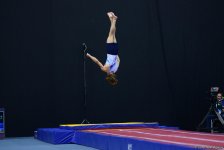 Азербайджанский гимнаст вышел в финал ЧЕ в Баку в соревнованиях по тамблингу (ФОТО)