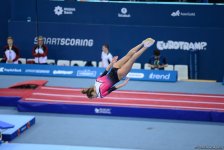 Стартовал второй день ЧЕ по прыжкам на батуте, двойном мини-батуте и акробатической дорожке в Баку (ФОТО)