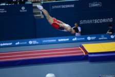 Стартовал второй день ЧЕ по прыжкам на батуте, двойном мини-батуте и акробатической дорожке в Баку (ФОТО)