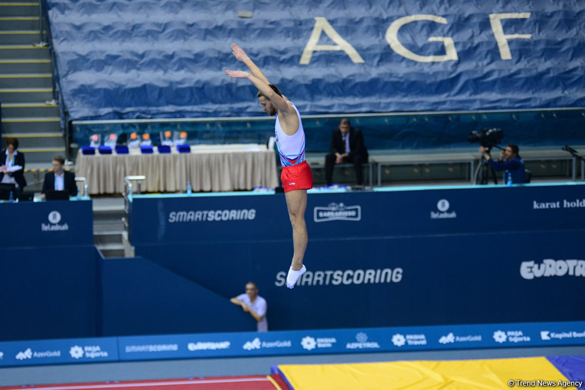 Азербайджанский батутист прошел в полуфинал Чемпионата Европы в Баку (ФОТО)