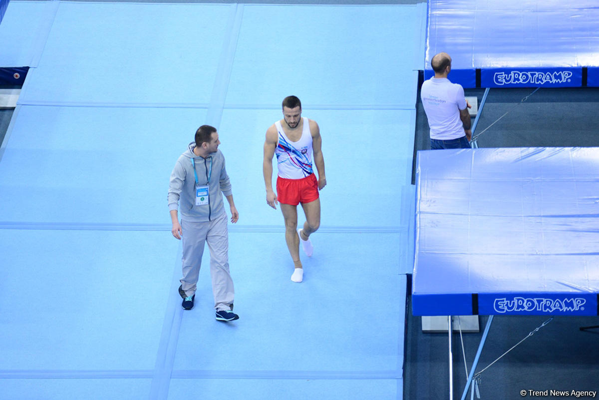 Азербайджанский батутист прошел в полуфинал Чемпионата Европы в Баку (ФОТО)