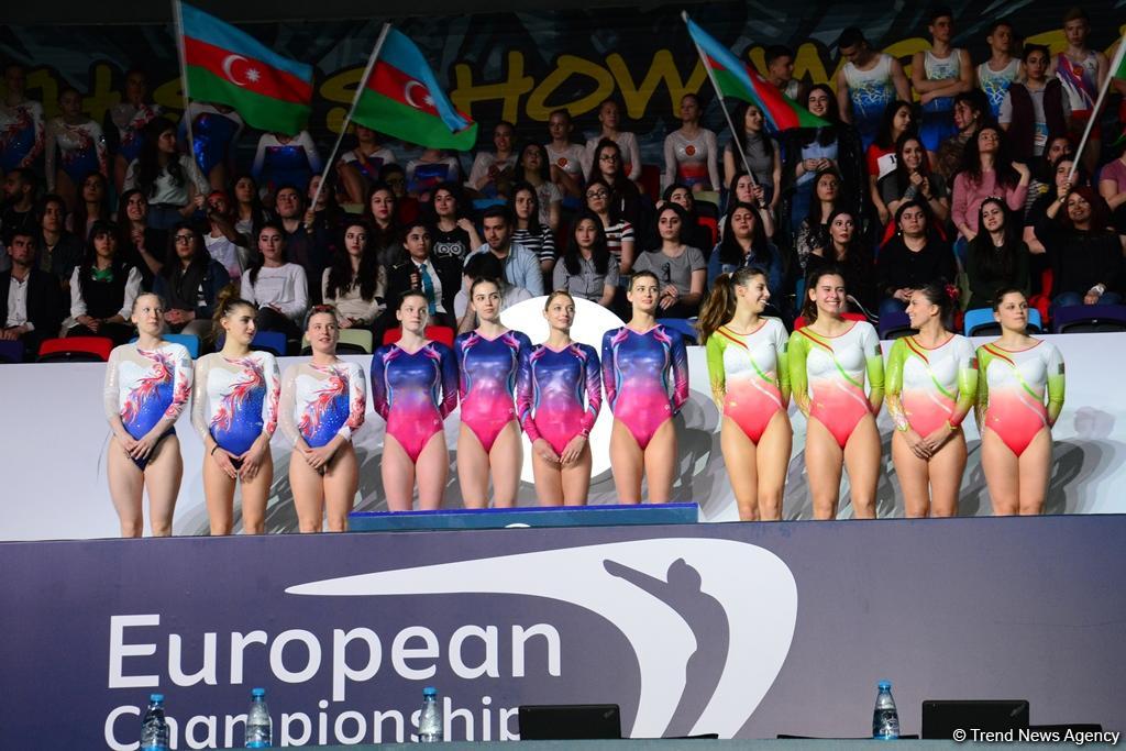 Прошла церемония награждения победителей и призеров второго дня Чемпионата Европы по прыжкам на батуте (ФОТО)