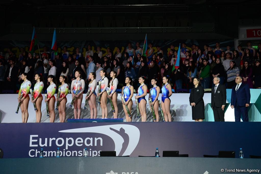 Прошла церемония награждения победителей и призеров второго дня Чемпионата Европы по прыжкам на батуте (ФОТО)