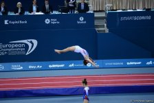 В Баку стартовал четвертый  день соревнований XXVI Чемпионата Европы по прыжкам на батуте, двойном мини-батуте и акробатической дорожке (ФОТО)