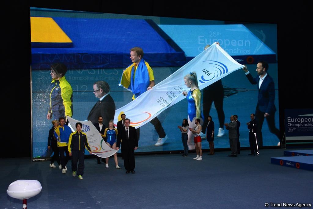 В Баку состоялась церемония закрытия XXVI Чемпионата Европы по прыжкам на батуте (ФОТО)