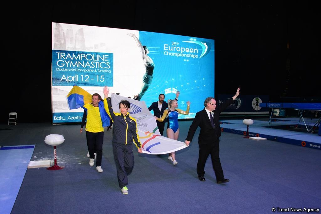 В Баку состоялась церемония закрытия XXVI Чемпионата Европы по прыжкам на батуте (ФОТО)
