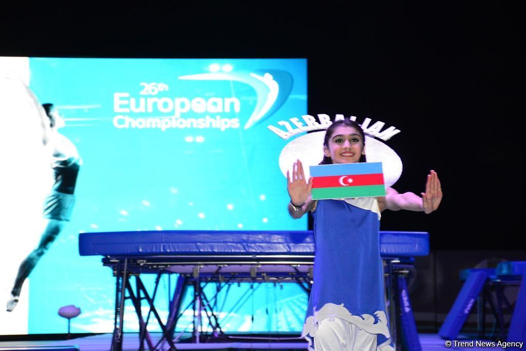 В Баку состоялась церемония закрытия XXVI Чемпионата Европы по прыжкам на батуте (ФОТО)