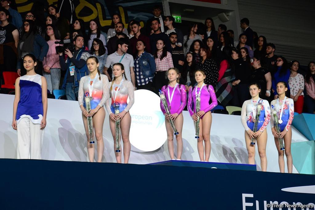 В Баку награждены призеры второй половины финалов XXVI Чемпионата Европы среди юниоров