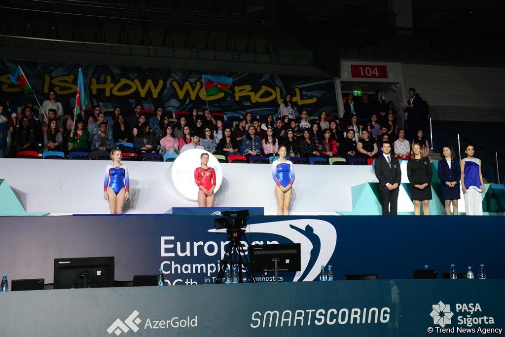 В Баку награждены призеры второй половины финалов XXVI Чемпионата Европы среди юниоров