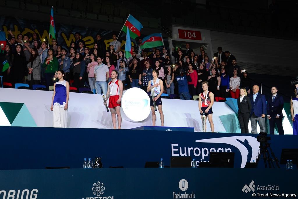 Прошла церемония награждения очередных призеров Чемпионата Европы в Баку