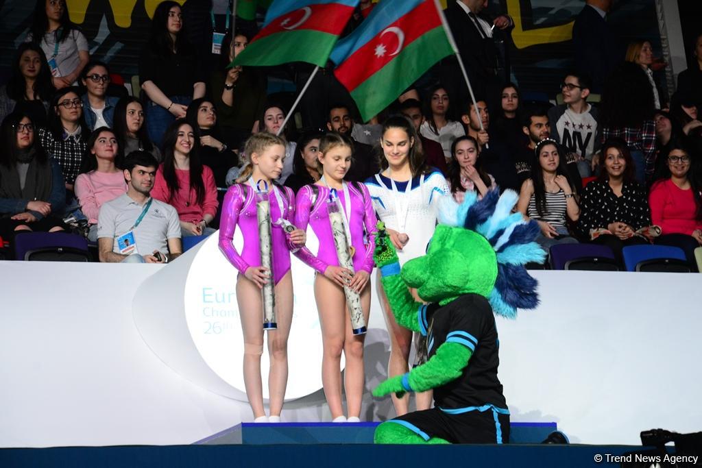 Прошла церемония награждения очередных призеров Чемпионата Европы в Баку