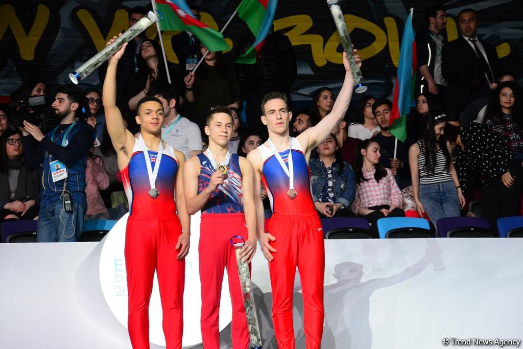 Прошла церемония награждения очередных призеров Чемпионата Европы в Баку