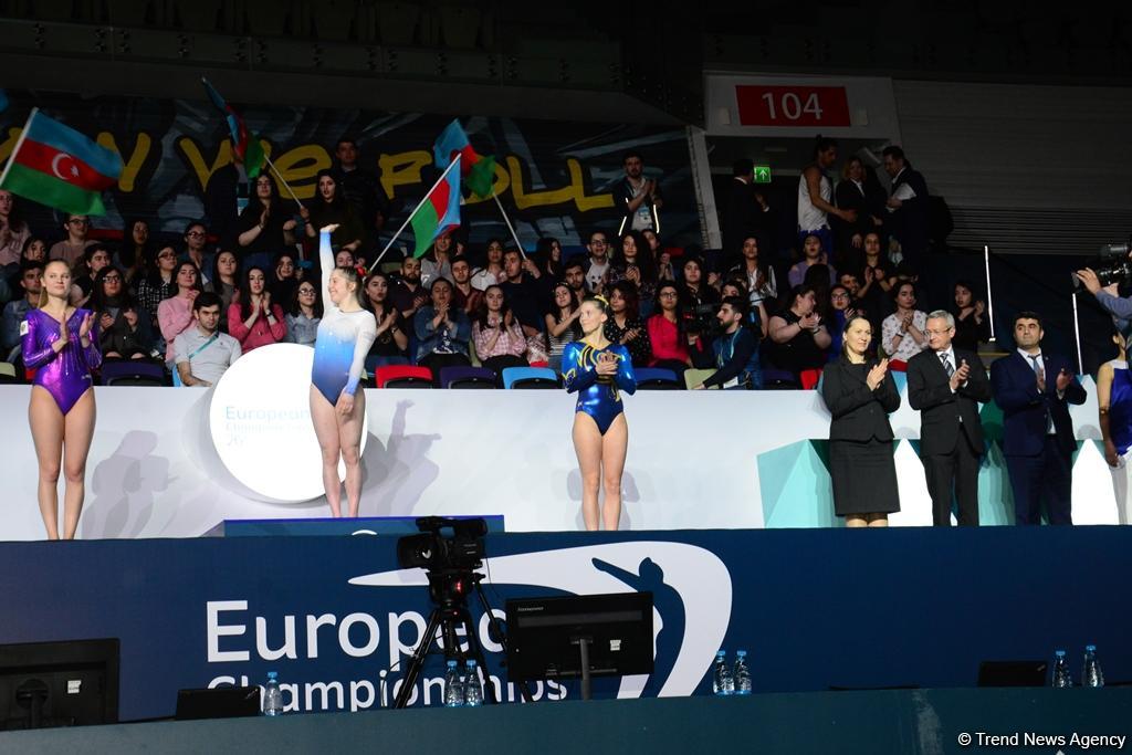 Прошла церемония награждения очередных призеров Чемпионата Европы в Баку