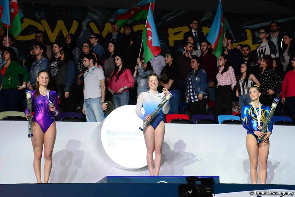 Прошла церемония награждения очередных призеров Чемпионата Европы в Баку