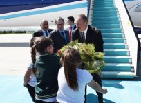 Президент Ильхам Алиев прибыл с официальным визитом в Турцию (ФОТО)
