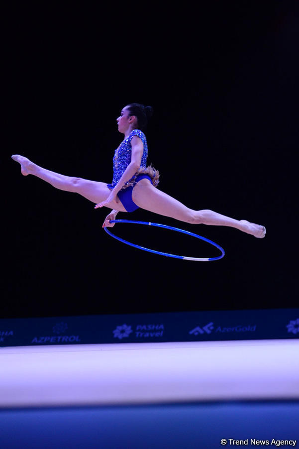 Азербайджанская гимнастка завоевала бронзу AGF Junior Trophy в упражнениях с обручем (ФОТО)