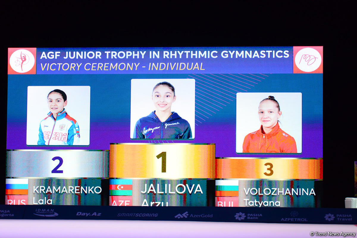 В Баку награждены призеры AGF Junior Trophy в упражнениях с булавами и лентой (ФОТО)