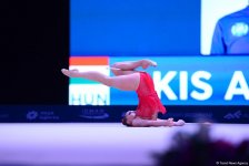 В Баку стартовал II день соревнований Кубка мира по художественной гимнастике (ФОТО)