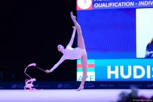 В Баку стартовал II день соревнований Кубка мира по художественной гимнастике (ФОТО)