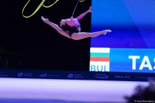 В Баку стартовал II день соревнований Кубка мира по художественной гимнастике (ФОТО)