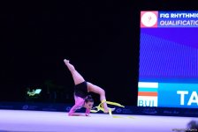 В Баку стартовал II день соревнований Кубка мира по художественной гимнастике (ФОТО)