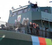 Президент Ильхам Алиев ознакомился с новым пограничным сторожевым кораблем типа "Туфан" (ФОТО)