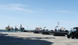 Президент Ильхам Алиев ознакомился с новым пограничным сторожевым кораблем типа "Туфан" (ФОТО)