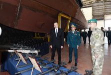 Президент Ильхам Алиев ознакомился с новым пограничным сторожевым кораблем типа "Туфан" (ФОТО)