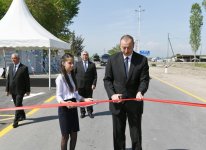 Azerbaijani president inaugurates newly-reconstructed highway in Khachmaz (PHOTO)