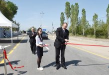 Azerbaijani president inaugurates newly-reconstructed highway in Khachmaz (PHOTO)
