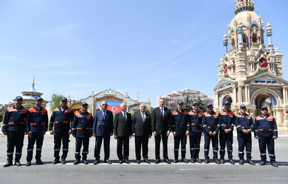 Президент Ильхам Алиев принял участие в открытии участка автодороги Xaчмаз-Худат (ФОТО)
