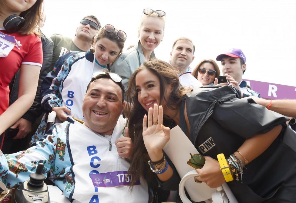 Вице-президент Фонда Гейдара Алиева Лейла Алиева и Арзу Алиева приняли участие в «Бакинском марафоне-2018» (ФОТО)