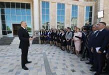 Президент Ильхам Алиев  принял участие в открытии нового здания Нахчыванского института учителей (ФОТО)