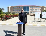 Президент Ильхам Алиев принял участие в открытии проекта реконструкции систем водоснабжения и канализации в Шаруре (ФОТО)