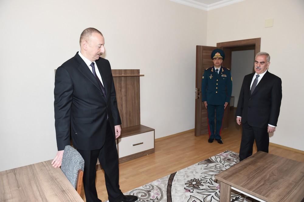 Президент Ильхам Алиев ознакомился с условиями в погранотряде Госпогранслужбы в Нахчыване (ФОТО)