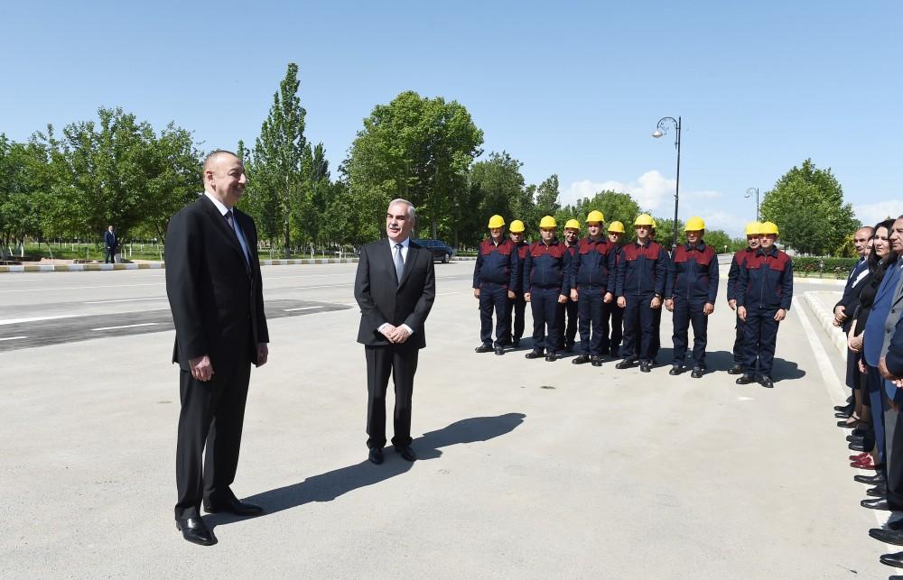 Президент Ильхам Алиев принял участие в открытии проекта реконструкции систем водоснабжения и канализации в Шаруре (ФОТО)