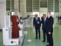 Президент Ильхам Алиев принял участие в открытии завода высоковольтного оборудования в Баку (ФОТО)