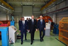 Президент Ильхам Алиев принял участие в открытии завода высоковольтного оборудования в Баку (ФОТО)