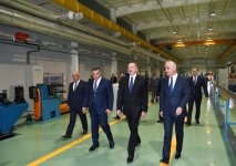 Президент Ильхам Алиев принял участие в открытии завода высоковольтного оборудования в Баку (ФОТО)