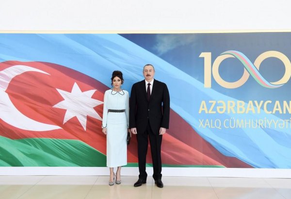President Ilham Aliyev, First Lady Mehriban Aliyeva attend official reception on occasion of 100th anniversary of ADR (PHOTO)
